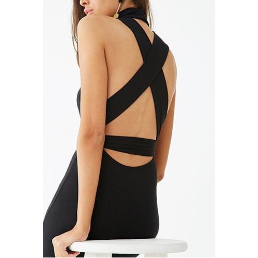 NWT Daylight Ribbed Open Back Maxi Midi Dress